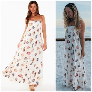 Show Me Your Mumu Seashell Long Maxi Dress SZ L
